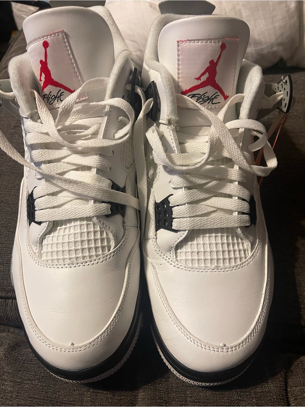 Jordan White And Black Air Jordan 4 With Red Cement Jordan White And Black Air Jordan 4 With Red Cement
